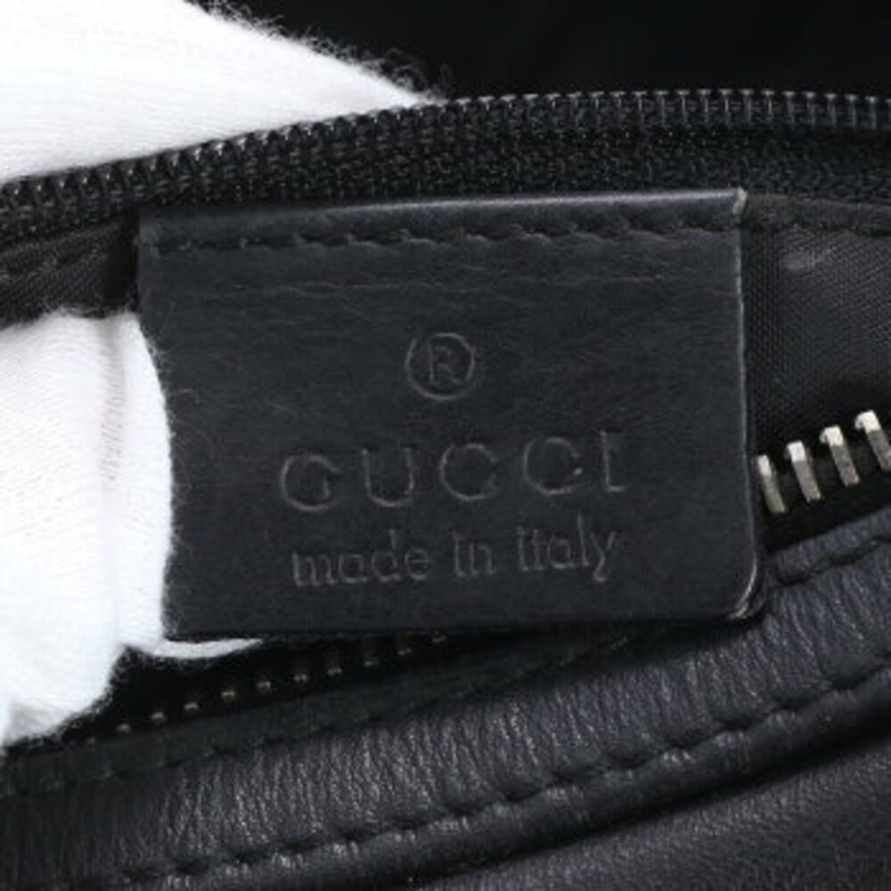 Gucci leather Shoulder Bag tote black ERE - Picture 8 of 9
